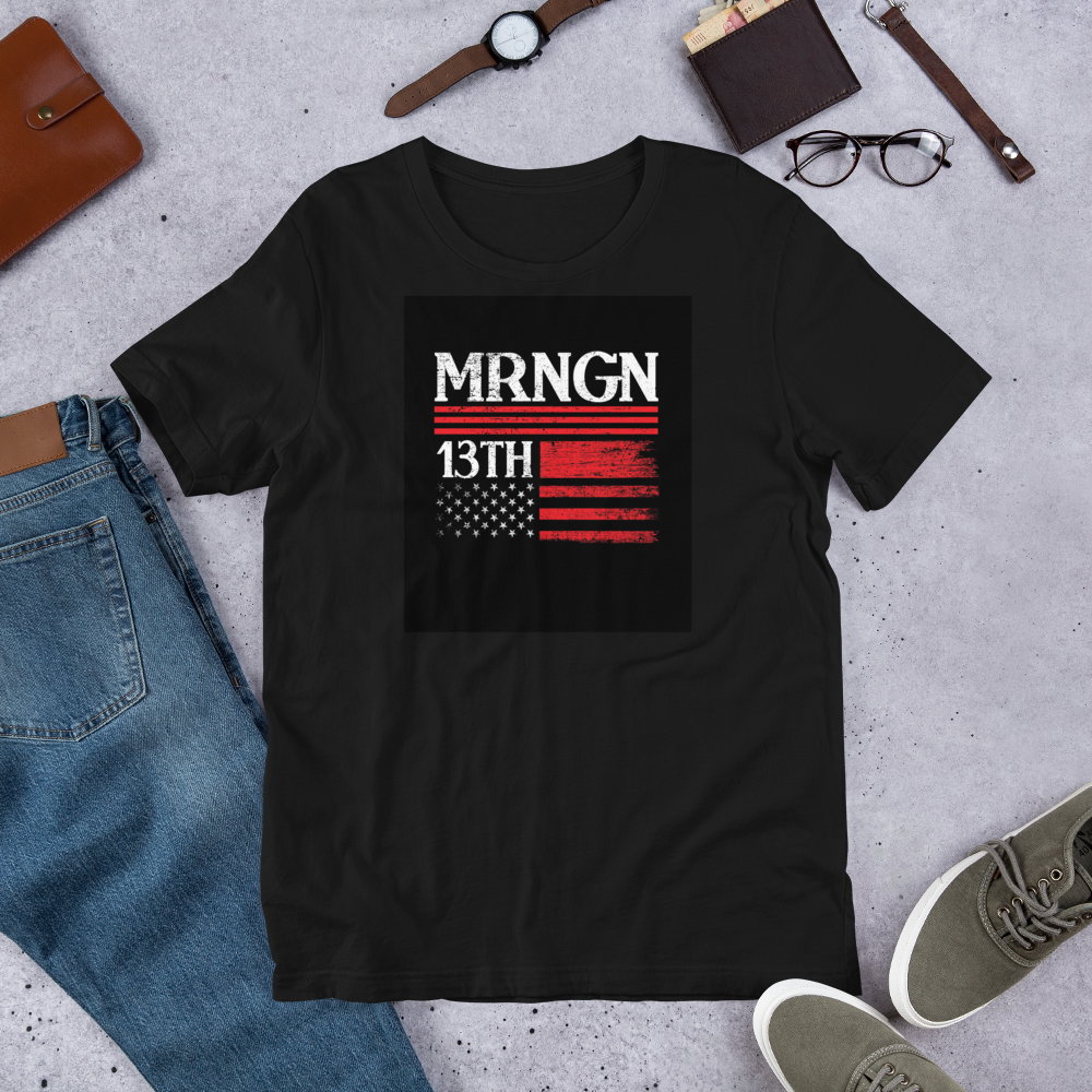 MRNGN Flag Black Short-Sleeve Unisex T-Shirt || MRNGN CLOTHING