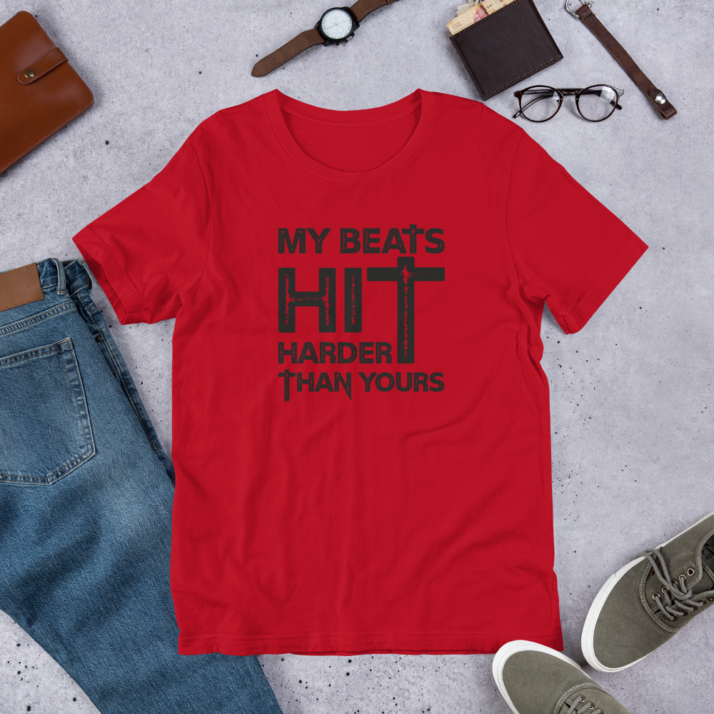 My Beats (Cross,Blk) Short-Sleeve Unisex T-Shirt || MRNGN CLOTHING