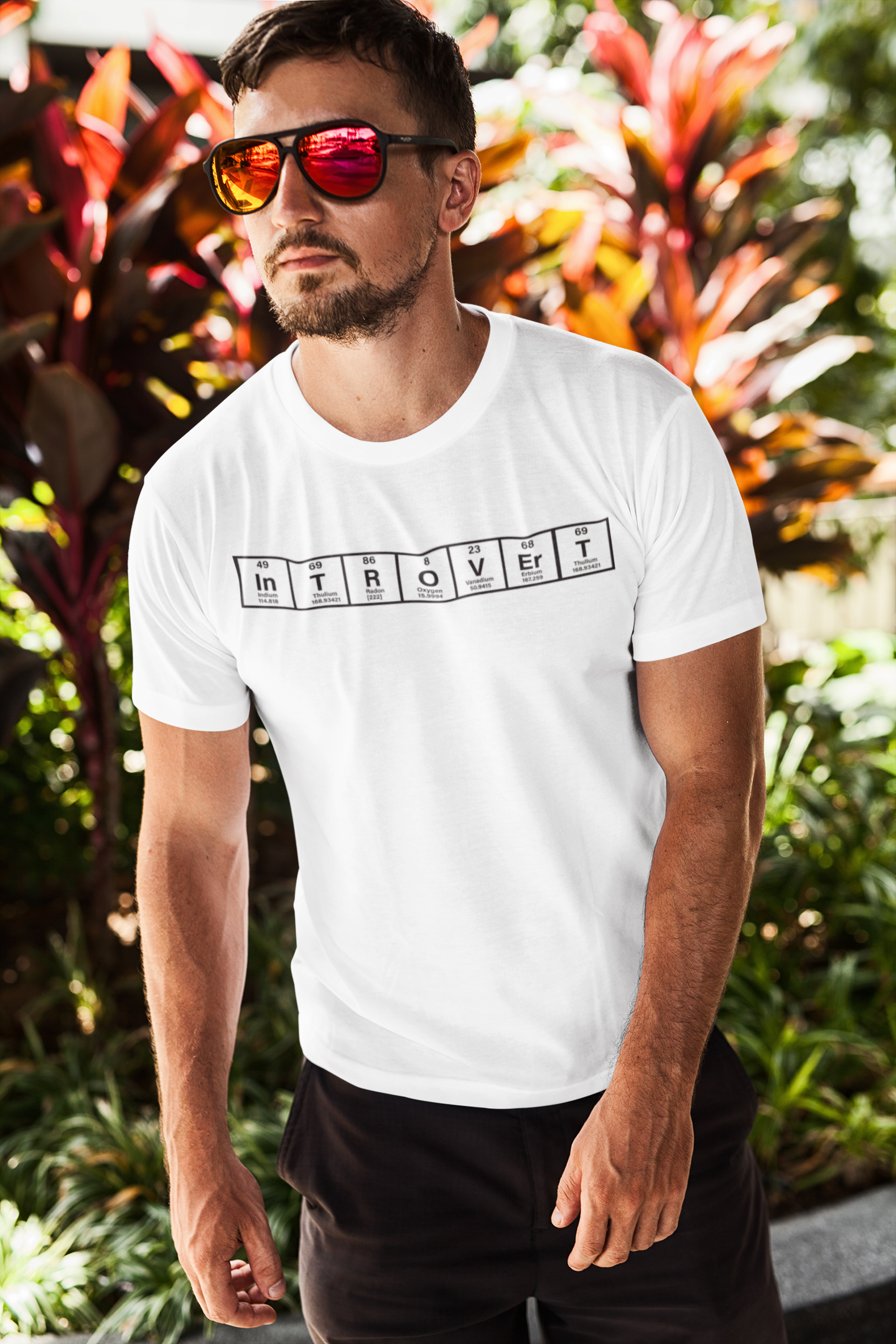 Introvert Chemical Block White Short-Sleeve Unisex T-Shirt || MRNGN CLOTHING