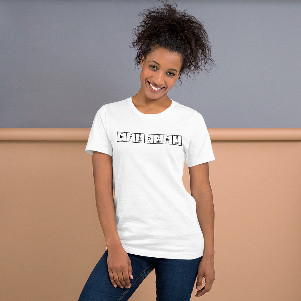 Introvert Chemical Block White Short-Sleeve Unisex T-Shirt || MRNGN CLOTHING